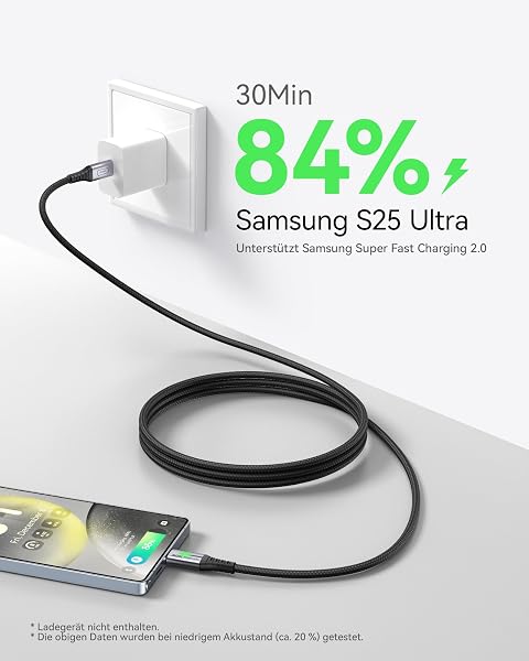 INIU USB C Cable, [2m] 100W Fast Charging USB C to USB C cable, Nylon Braided Phone Charger Type C Data Cord for iPhone 17 16 Pro Max, MacBook, iPad Air, Samsung S25 S24 Ultra, Google Pixel 9, Xiaomi - 2