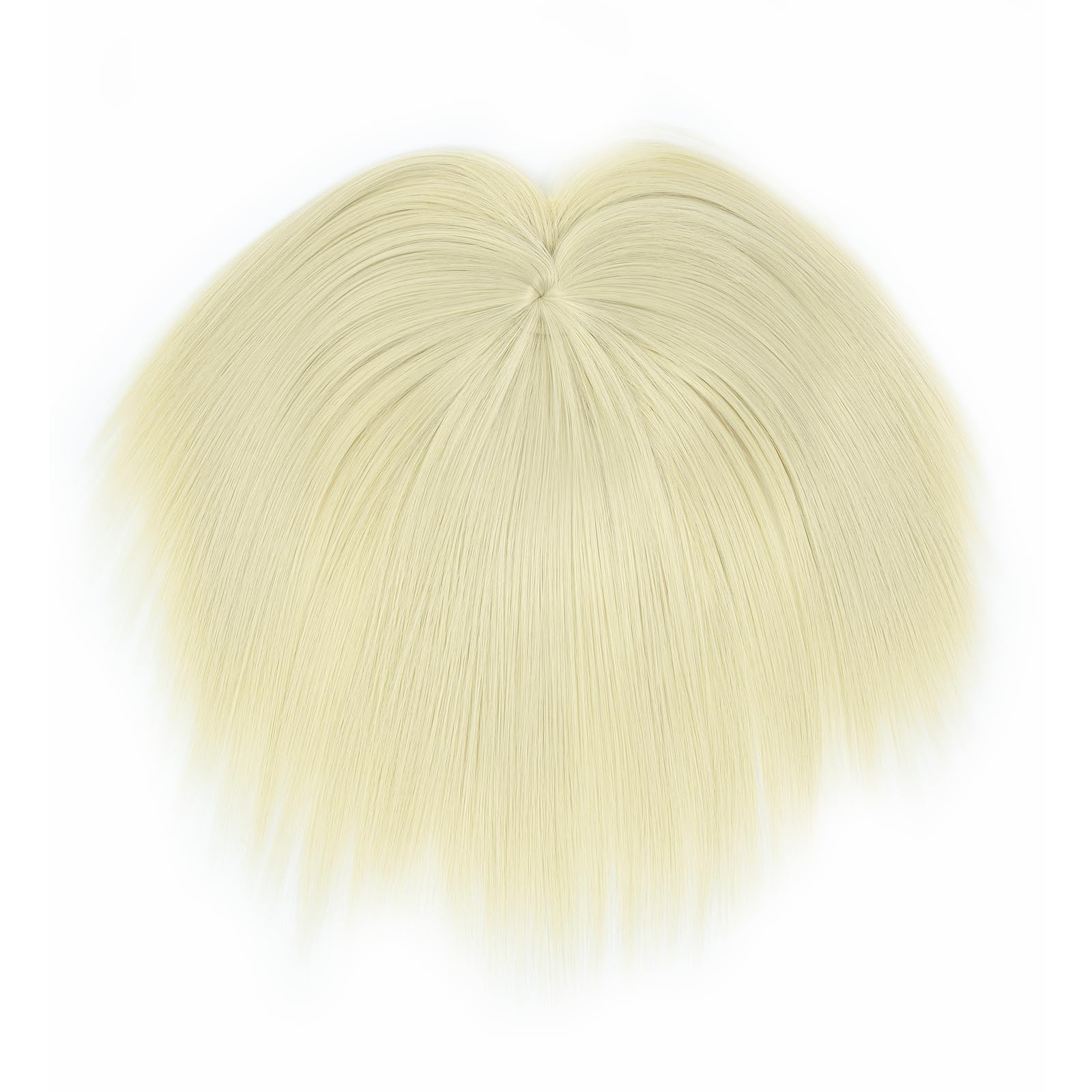 Yamel Hair Toppers for Women Clips in Hair Pieces Synthetic Straight Wiglets Hairpieces for Thinning Hair Natural Blonde - Image 4