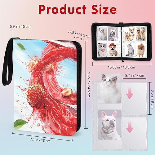 Miniatura 2 de GSHZMM - Carpeta para tarjetas coleccionables con 4 bolsillos para tarjetas, para tarjetas de juego con 50 fundas extraíbles, carpeta de béisbol