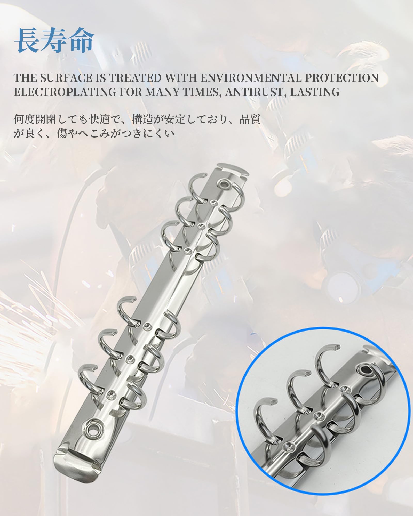 Amazon | バインダー金具 171mm/6穴/リング径25mm/B6サイズ | 製本用