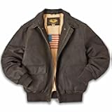 Men Air Force A-2 Leather Flight Bomber Jacket (Also available in Big & Tall)