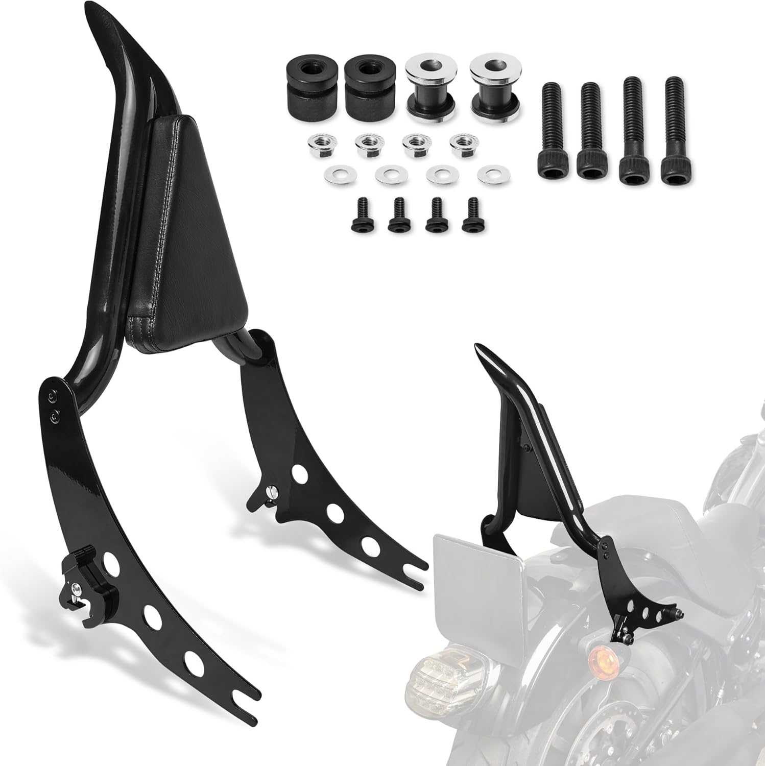 Detachable Docking Sissy Bar Rear Passenger Backrest For Harley Softail,Sport Glide FLSB Dyna,Low Rider S ST FXLR FXRST FXLRS FXLRST 2018-2025 Models Accessories