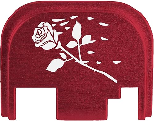 NDZ Performance Placa de cubierta deslizante trasera para Glock Gen 1-4 0.354 in, .40 S&W, .357 SIG 0.394 in, aluminio anodizado grabado con láser