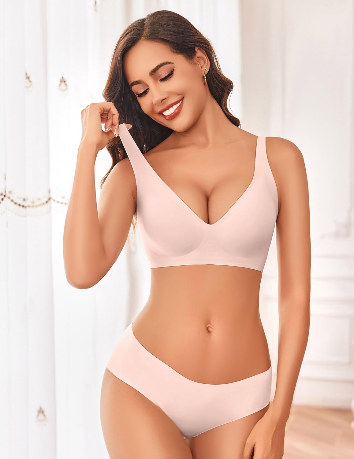 Avidlove Wireless Bras Full Coverage Seamless Comfort Colors Tshirt Bras for Women No Underwire with Padded - Image 3