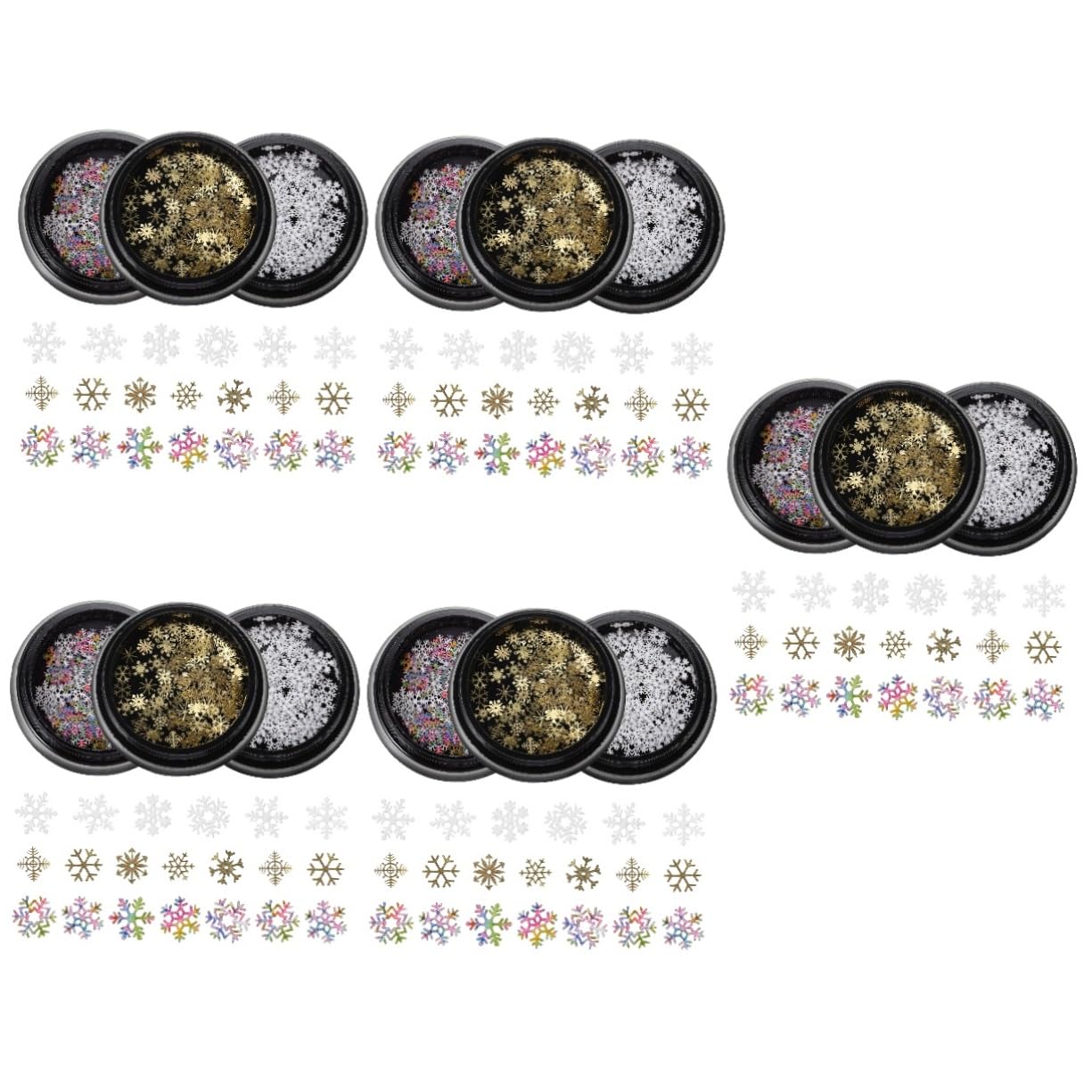 FRCOLOR Decorazioni Per Unghie Paillettes Fiocco Di Accessori Per Nail Art Natalizia Facili Da Applicare Per Manicure e Decorazioni Unghie Feste