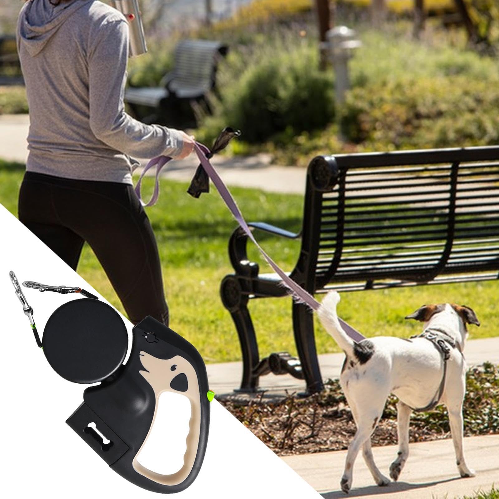 Guinzaglio per cani con leggero, guinzaglio a doppia estremità, resistente | all'usura, per cani, portatile, a doppia estremità, leggero, portatile, resistente all'usura, da viaggio