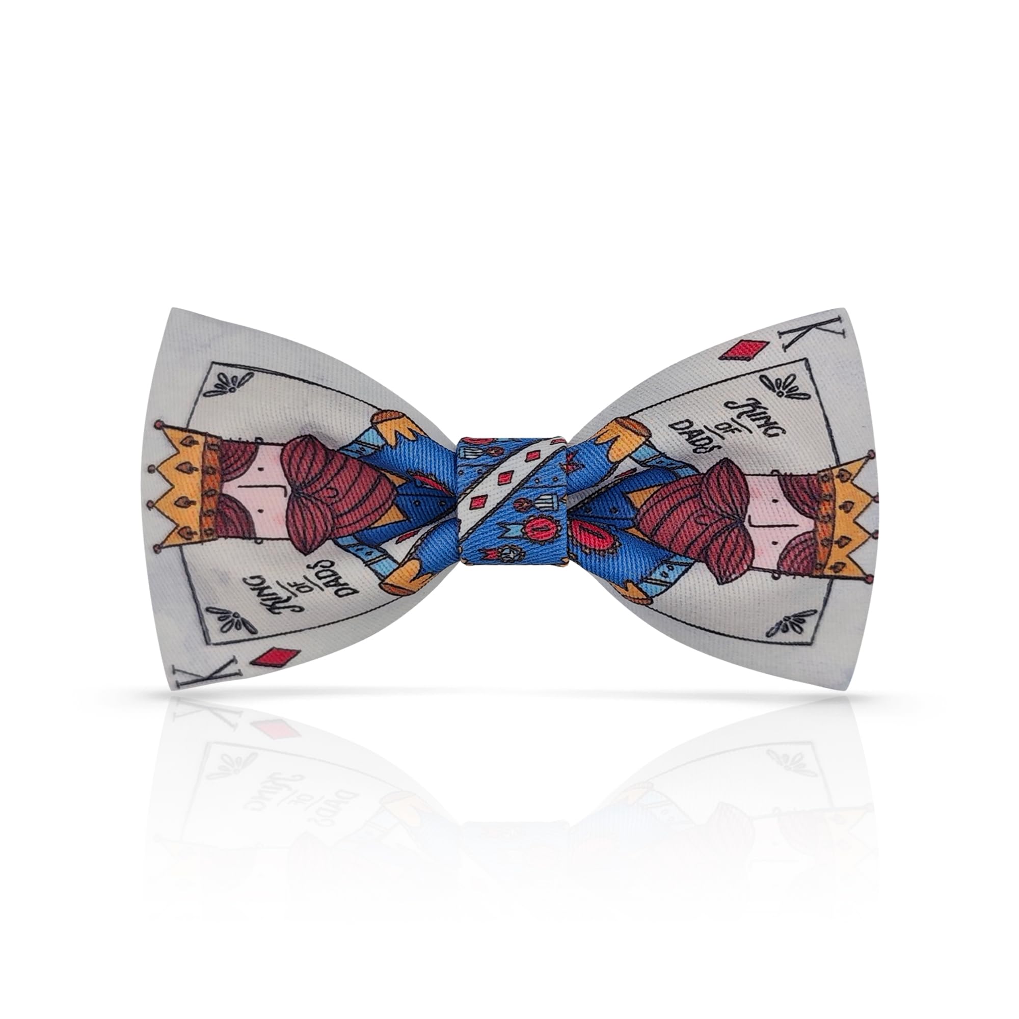 Serie Fashion - Casino Poker Pajarita Divertida para Niño, Novedad de Diseño con Motif de Rey de Diamantes Fiesta Estampada Pajarita
