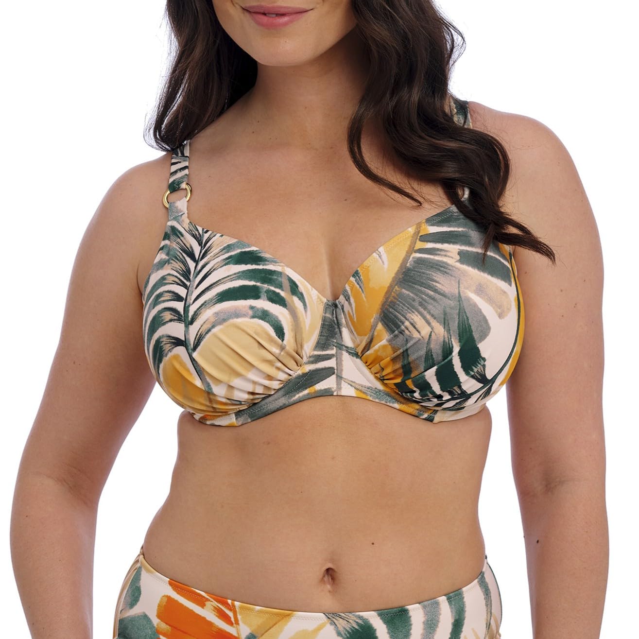Fantasie Swim Women's Maya Bay Underwire Gathered Full Cup Bikini Top, Warm Sunset, 38DD