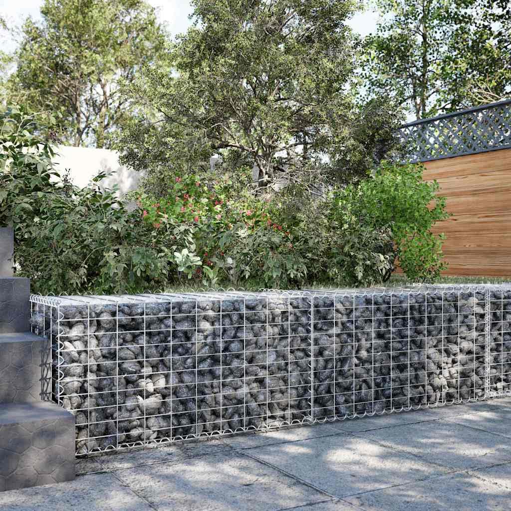 vidaXL Panier Gabion avec Couvercle 200x50x50 cm Fer galvanisé, Mur en Gabion, Mur de soutènement en Gabion, clôture en Gabion, Gabion, Cage Gabion