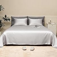 Vista 2 de MURT Pure Bamboo, juego de sábanas tamaño King de 100% viscosa de bambú, 400 hilos, refrescante y suave como la seda, certificado Oeko-TEX, bolsillo