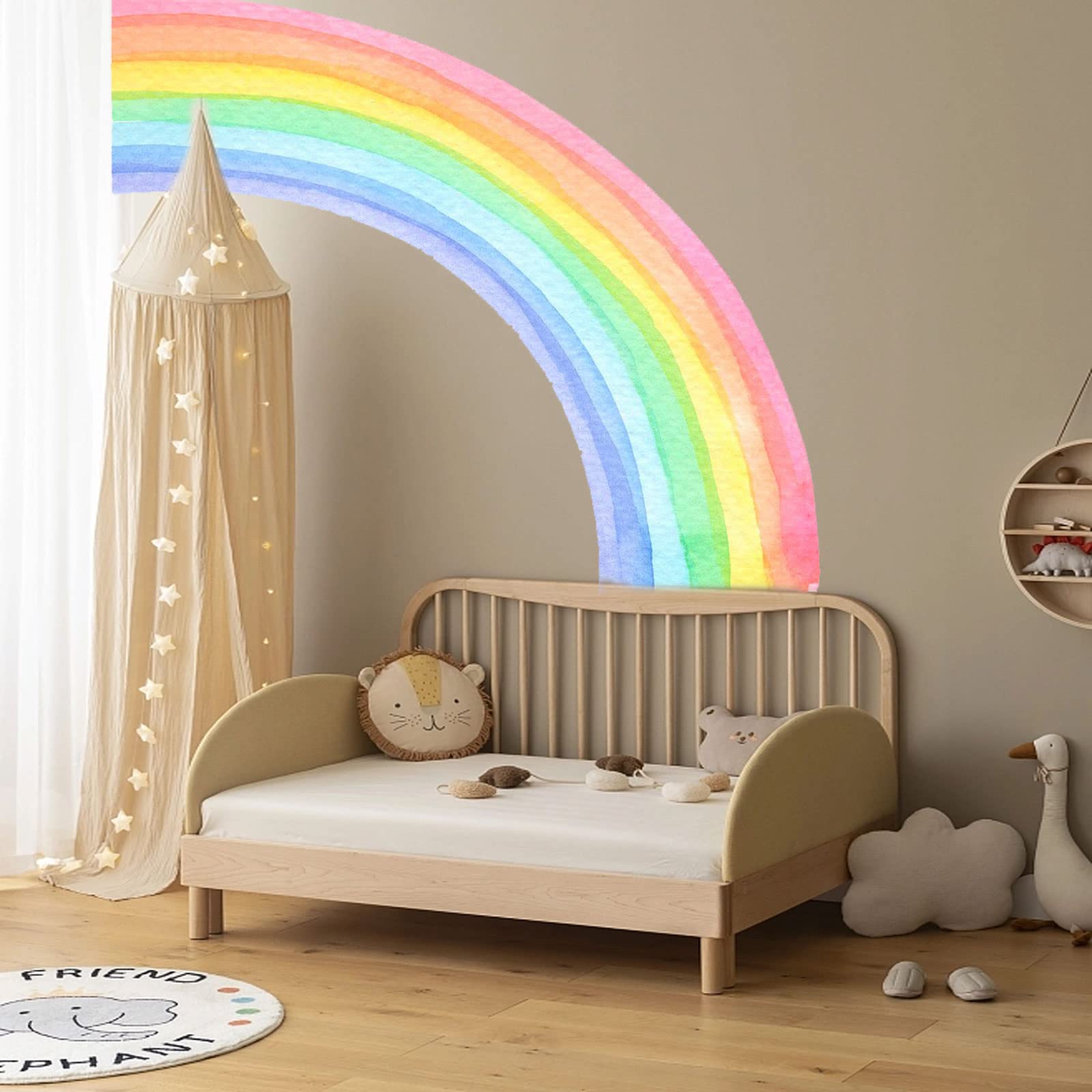 esmen Adesivo da Parete Adesivo da Parete Arcobaleno colorato Adesivi Arcobaleno per Decorazione Adesivo da Parete Rimovibile con stacca e incolla