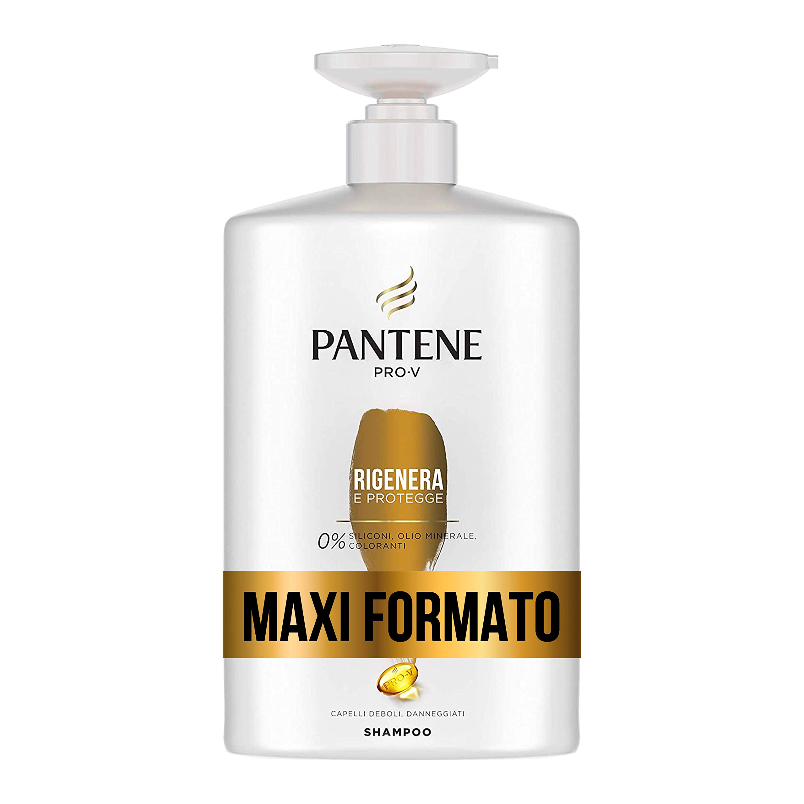 Pantene Pro-V Shampoo Protezione Cheratina, Rigenera & Protegge, Shampoo Capelli, per Capelli Deboli o Danneggiati, Ripara i Danni da Styling, confezione grande, 1000 ML 1L Repair&Protect Shampoo