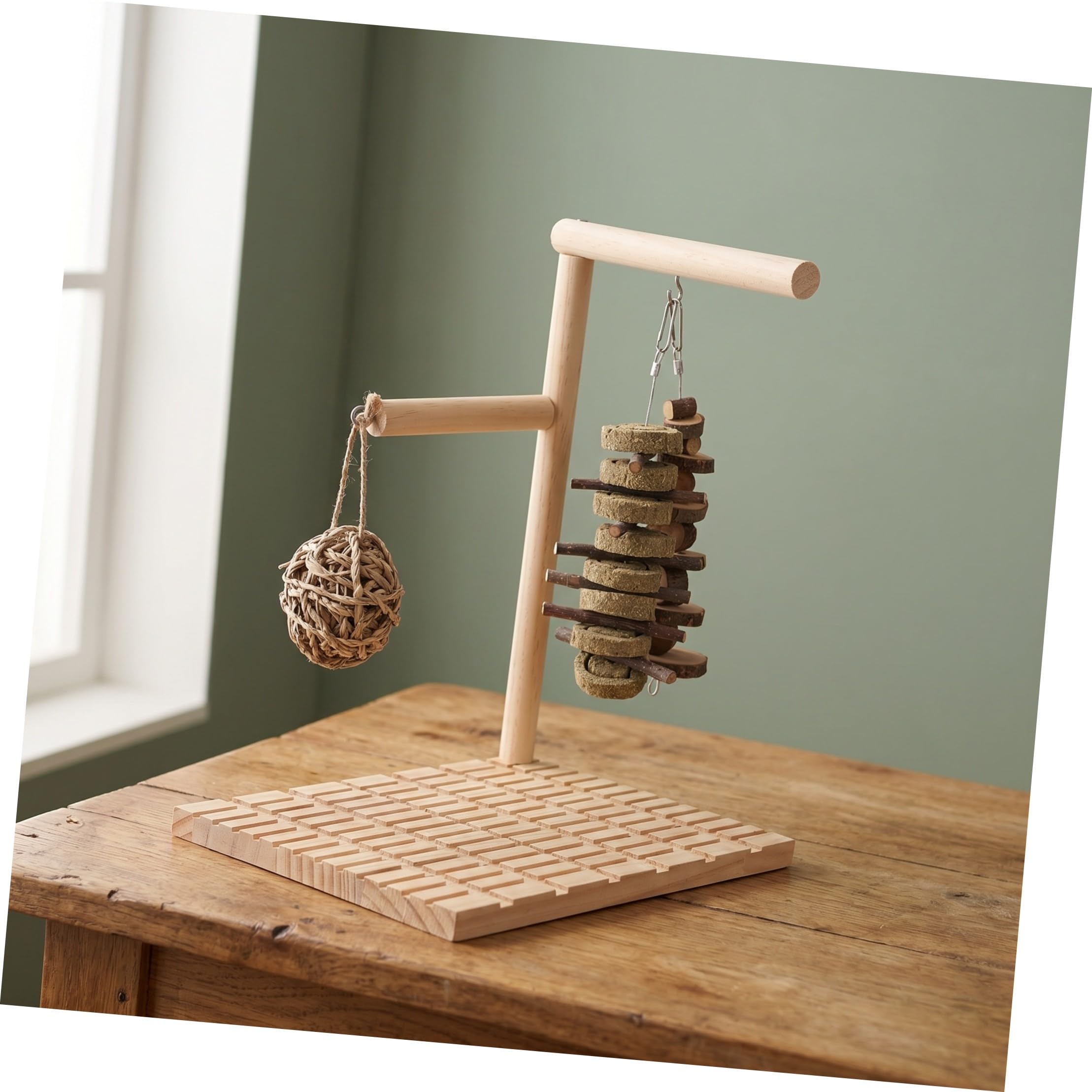 Supvox Kaninchen Kauspielzeug 33x26x20cm mit Fußkomfort und Interaktivem Spiel für Kleine Haustiere Wie Meerschweinchen und Hamster