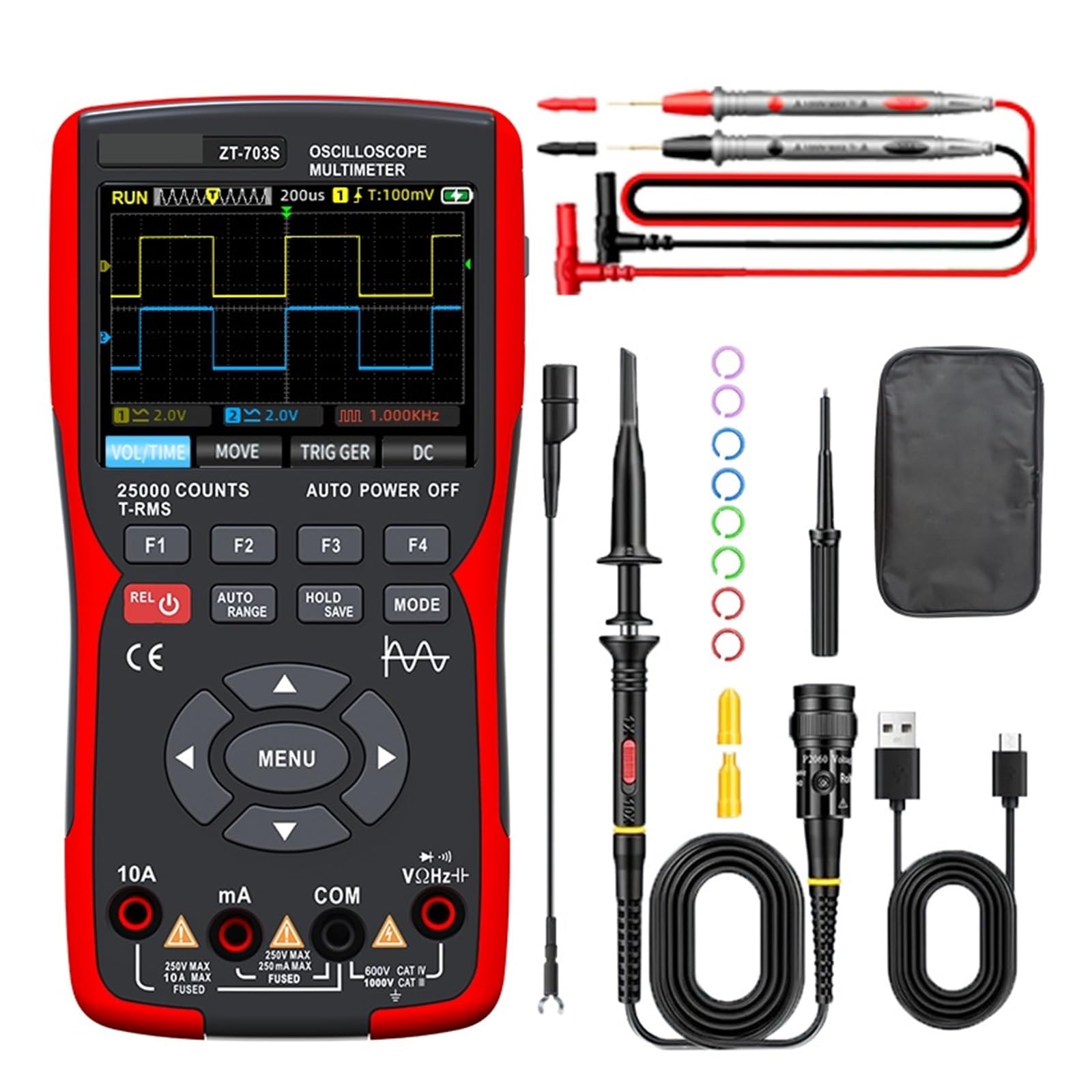 Amazon.com: ZT703S 3in1 Digital Multimeter 50MHz Bandwidth