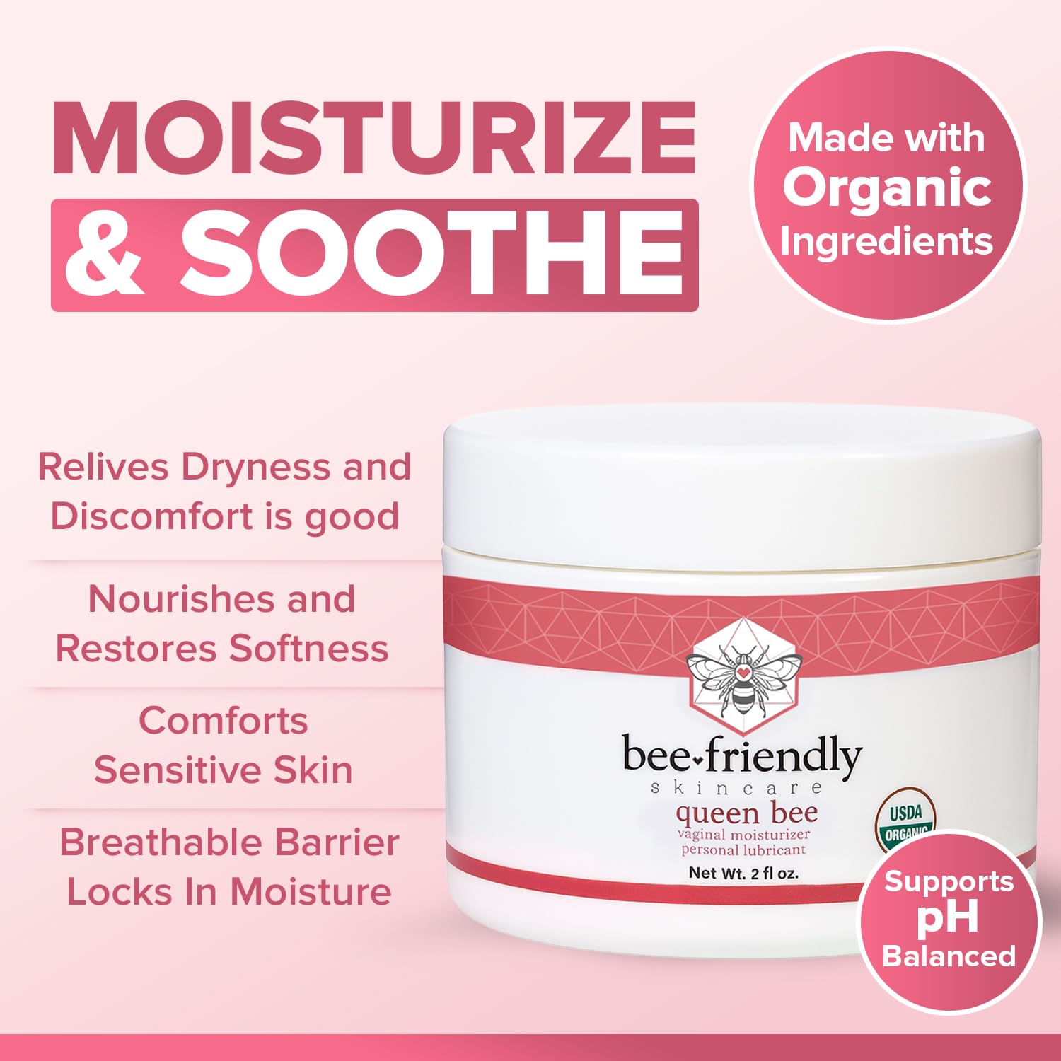 BeeFriendly™ Vaginal Moisturizer + Menopause Support Supplement | Complete Midlife Comfort Bundle