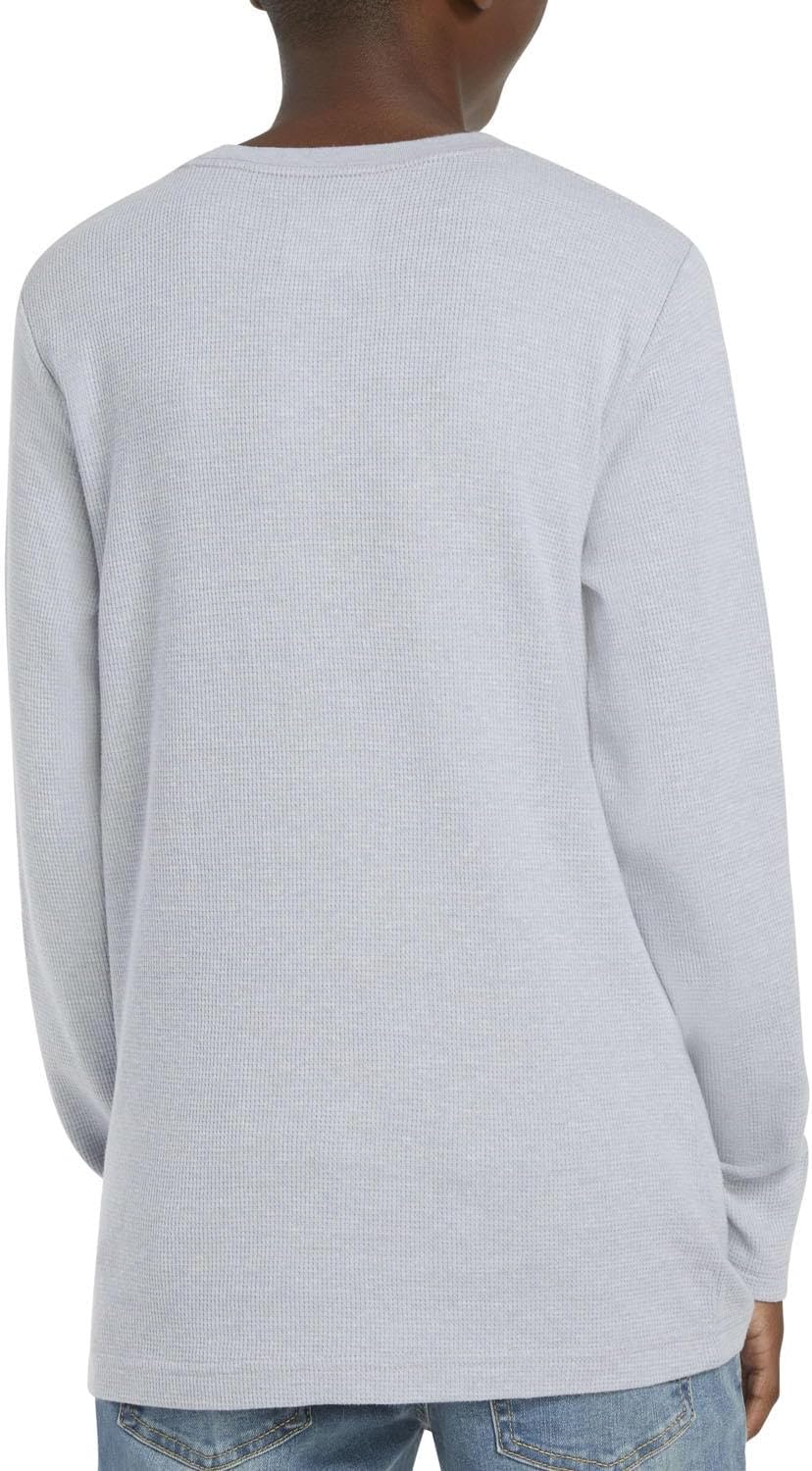 Hurley Boy's Long Sleeve Thermal T-Shirt 2 Pack (Regular, Sail/Black)