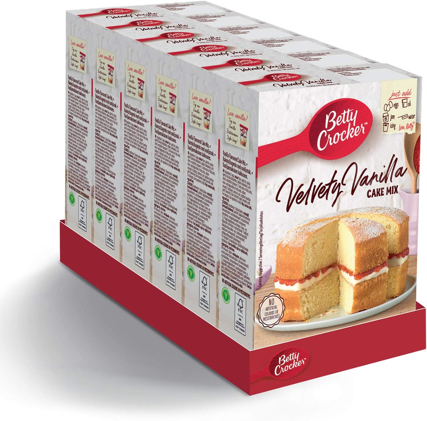 Betty Crocker Velvety Vanilla Cake Mix 425g (Pack of 6) Amazon.co.uk