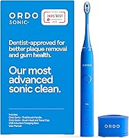 Vista 10 de ORDO Cepillo de dientes eléctrico Sonic+ para adultos, tecnología inteligente avanzada, 4 modos de cepillado, recarga rápida, cepillos de dientes