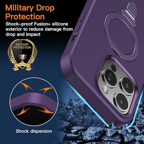 Miniatura 4 de Funda para iPhone15 Pro Max, [compatible con MagSafe] Fusion+ silicona a prueba de golpes, sedosa y delgada, protección contra caídas con soporte