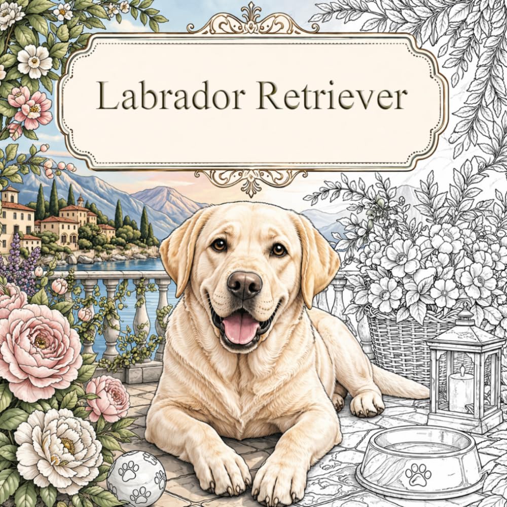 Labrador Retriever Coloring Book: Heartwarming and Relaxing Designs Full of Loyalty, Joy, and Beautiful Everyday Moments