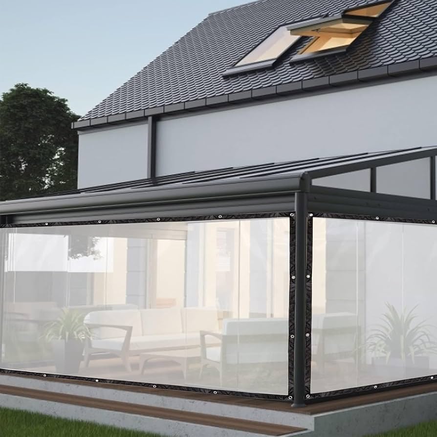 Amazon.com: 9x25 FT Clear Tarps with Grommets, Clear Tarps Heavy