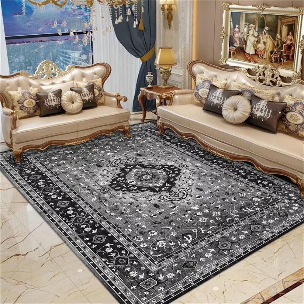 Alfombra de Carreteras para niños Decoración Retro y Elegante alfombras Grandes Gris Alfombra habitacion Infantil alfombras Online Alfombra Carretera Alfombra Juegos bebe80x160CM