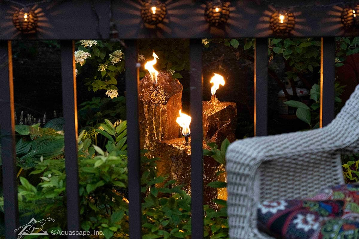 Aquascape Fire and Water 3-Piece Basalt Torch System | 58103