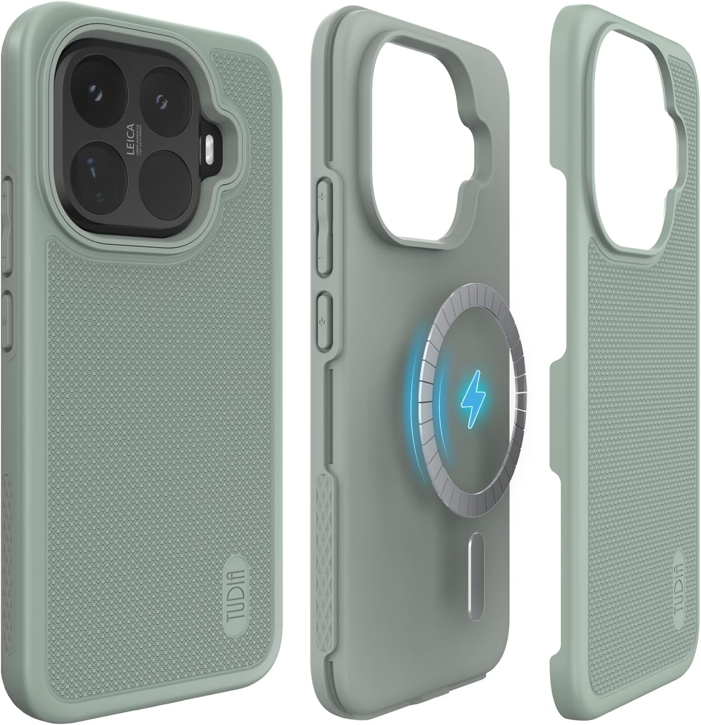 TUDIA MergeGrip [Military Grade] for Xiaomi 15T Pro 5G Case (2025) – [Drop Tested] Dual Layer Shockproof Slim Heavy Duty Tough Protective Phone Case Cover (Pine Green)