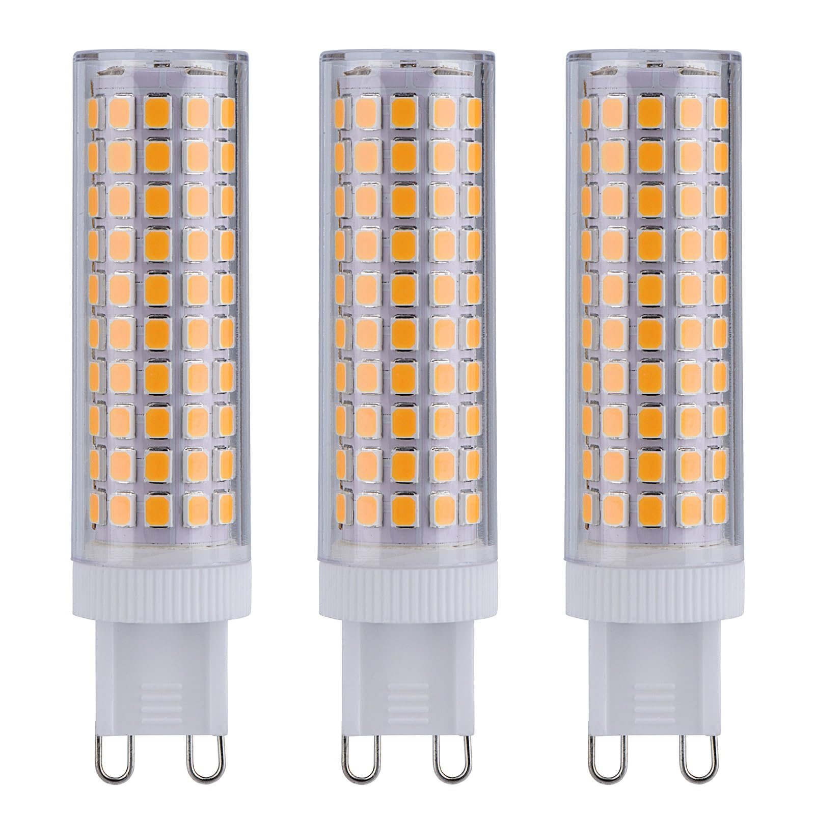 Bombilla LED G9 12W 1100LM lámpara de bajo consumo AC100-240V no regulable (3PCS) (Color : 4500K)
