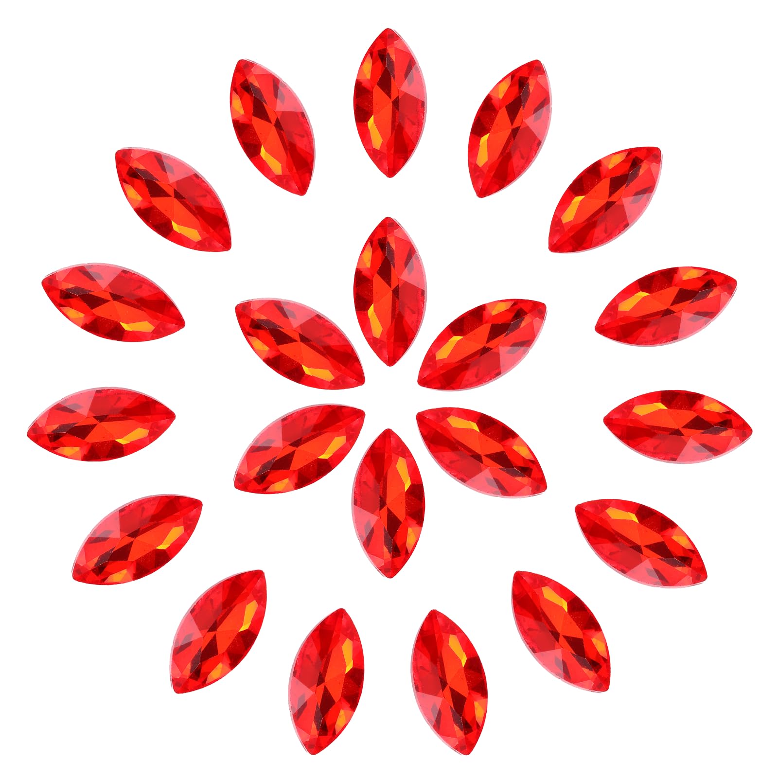 Cuentas de diamantes de imitación para disfraces y adornos de cristal en color rojo vivo