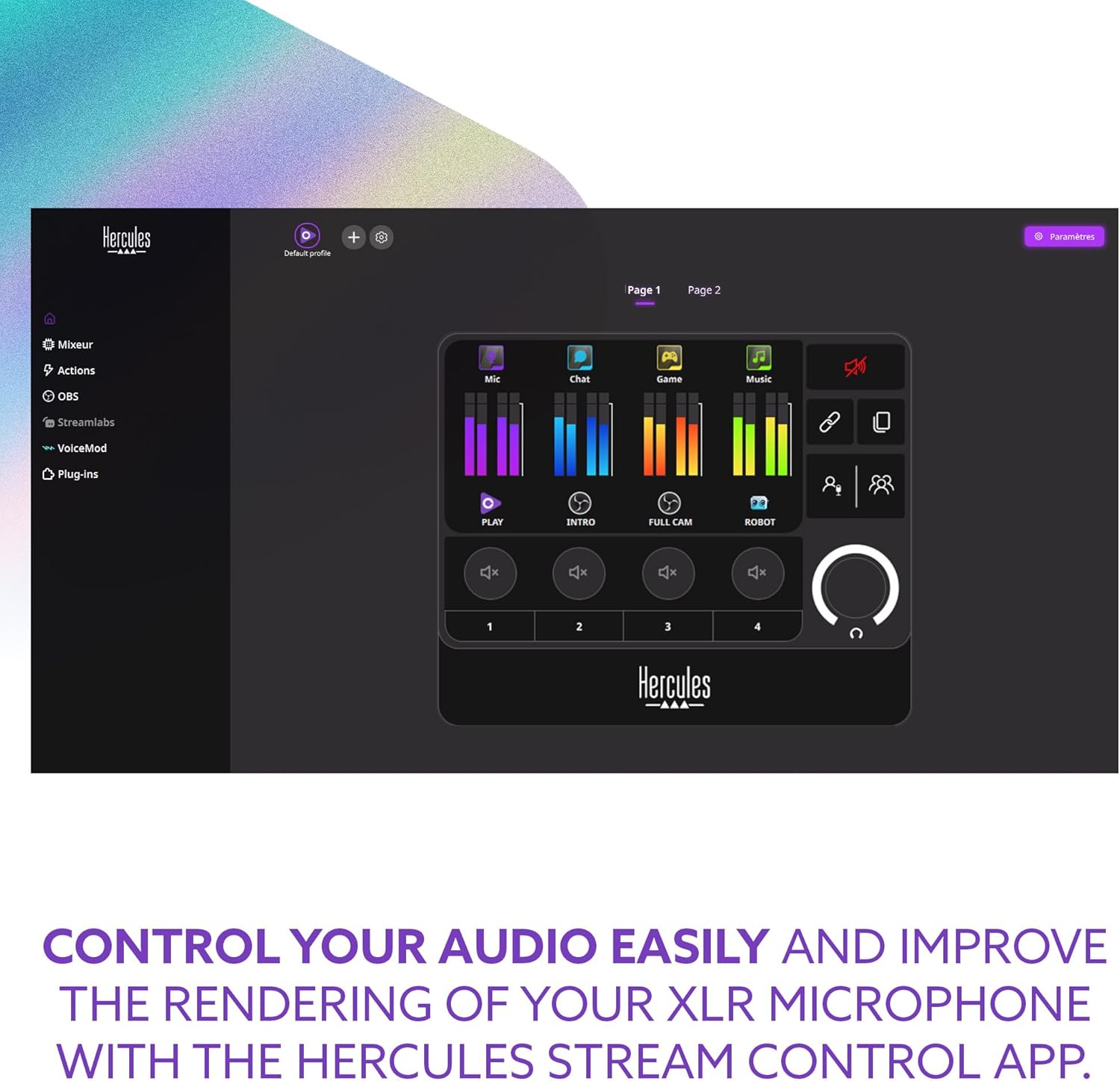 Hercules Stream Essentials Kit, Includes Stream 200 + Microphone HXD-700 XLR Microphone, 3 Months Voicemod Pro, core Streaming apps pre-Integrated (OBS, Streamlabs), Compatible with PC