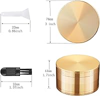 Vista 2 de Molinillo de especias de 3 pulgadas (dorado)