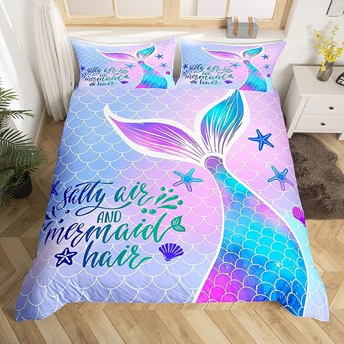 Miniatura 31 de Juego de ropa de cama 3D de tortuga marina azul individual para niños y niñas, temática de playa oceánica, funda de edredón de 3 piezas para niños