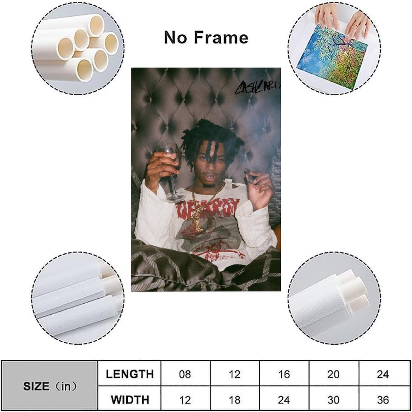 Amazon.com: OOzie Playboi Carti Poster Canvas Wall Art 16x24inch