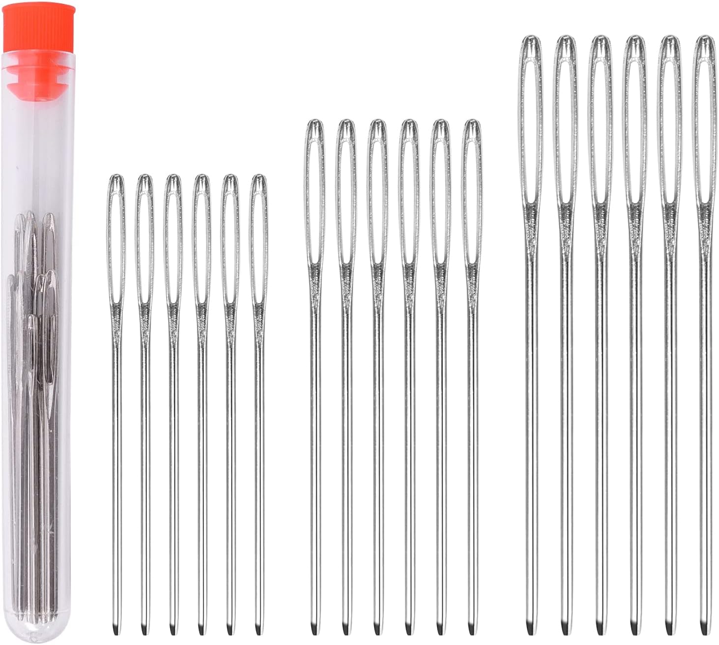 Large Eye Blunt Needles,15 PCS Hand Sewing Needles Yarn Knitting Needles,3 Sizes