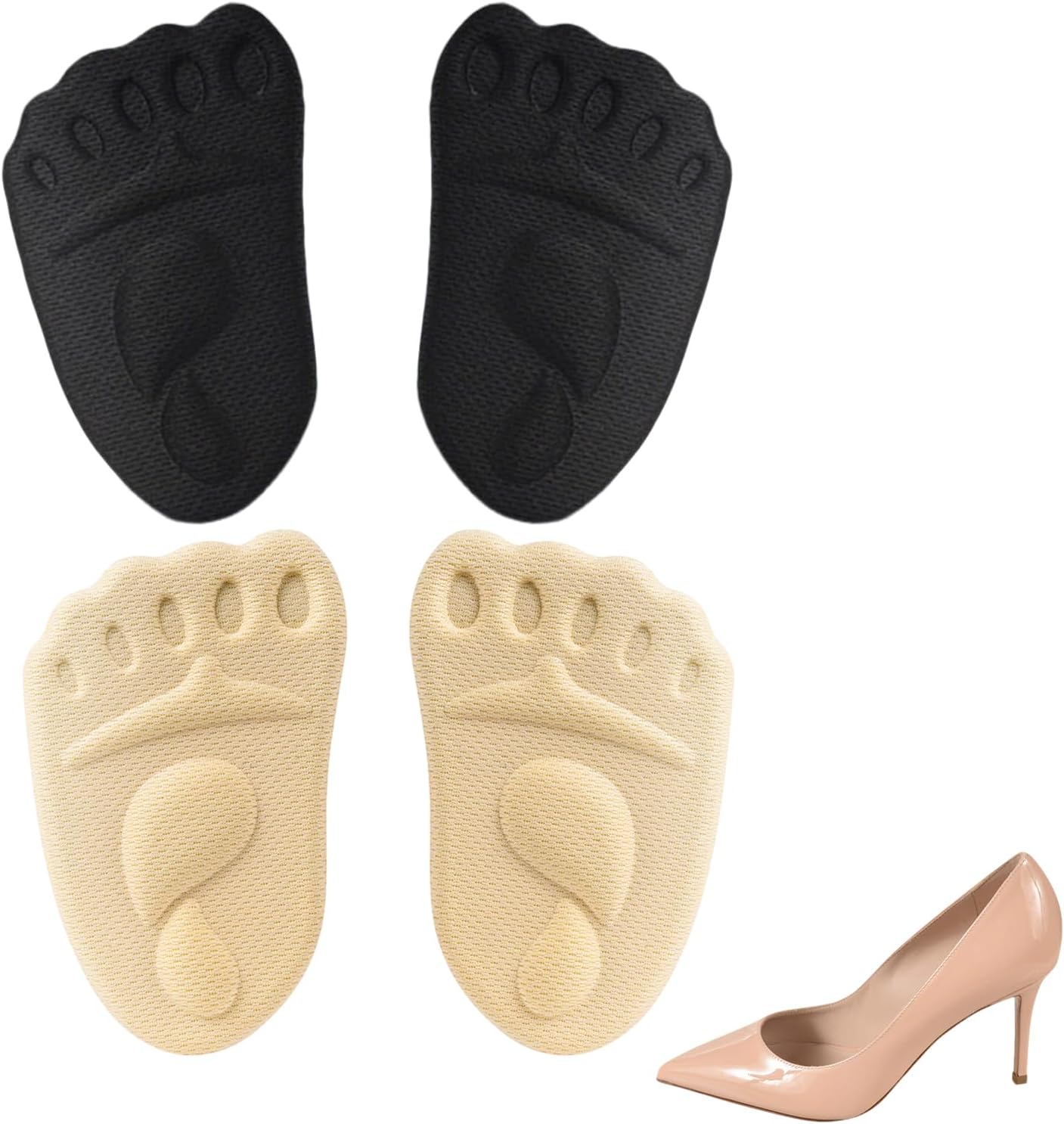 2026 Upgraded Metatarsal Pads for Women - Non-Slip Ball of Foot Cushions