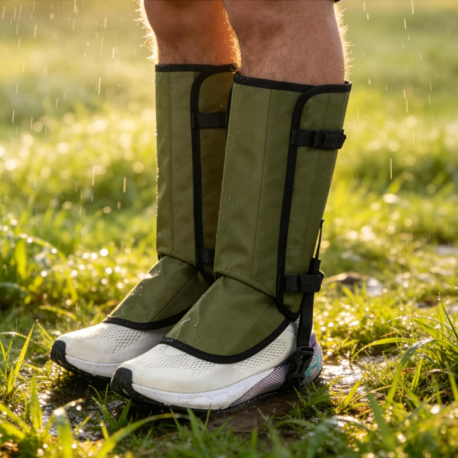 Snake Gaiters for Hunting, Durable Snake Guards, Waterproof Snake Gaiter Leggings for Men & Women, Snake Bite Protection for Lower Legs, Snake Proof Gaiters with Adjustable Size