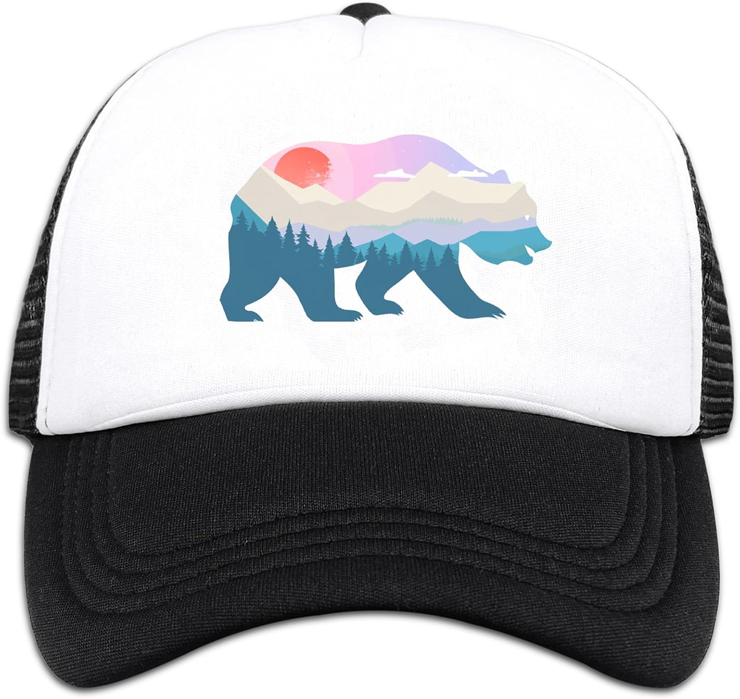 Lightweight Sun Hat for Kid Boys,Mesh Toddler Baseball Cap for Kid Girls,Black Toddler Boys Snapback Hats for Ages 4-8