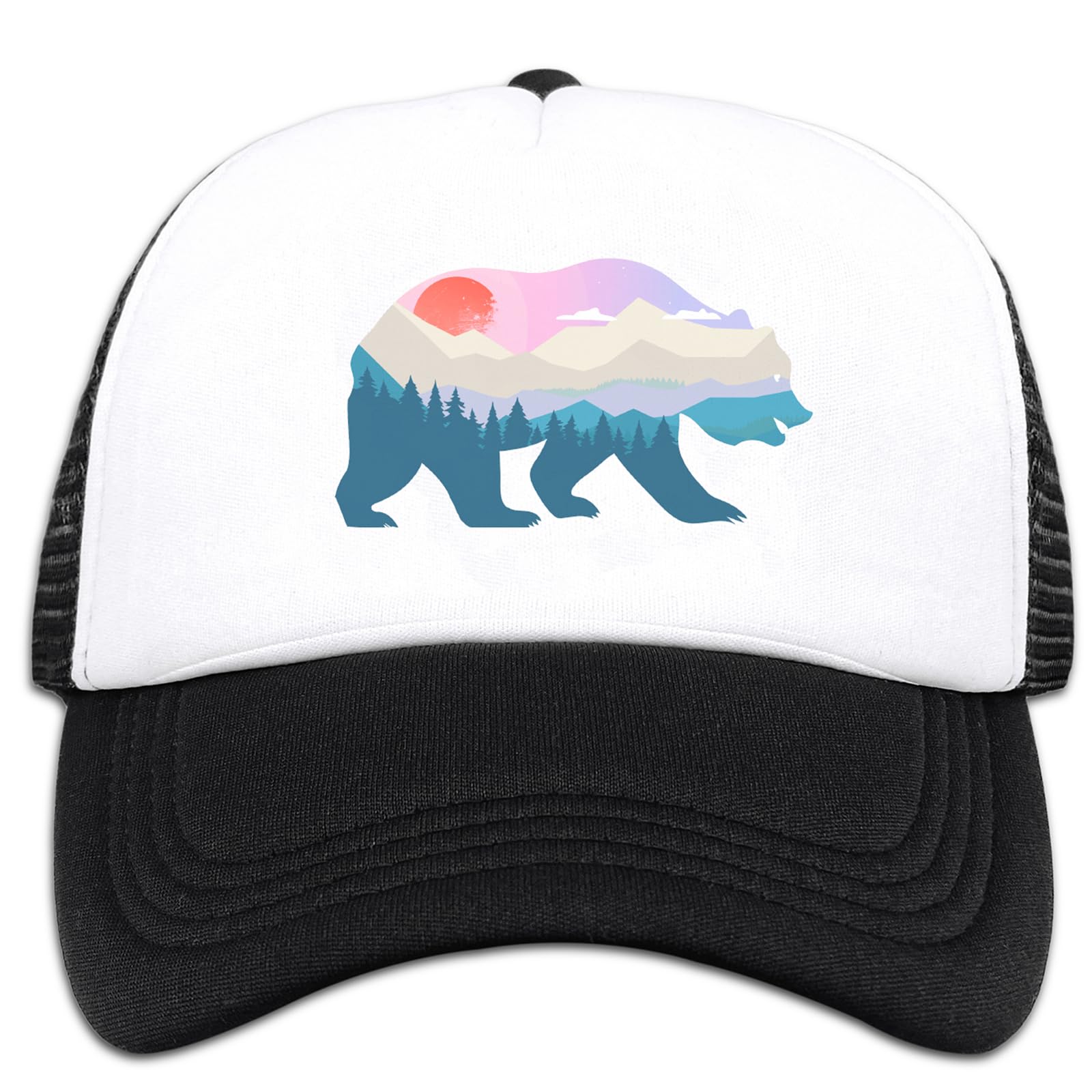 Lightweight Sun Hat for Kid Boys,Mesh Toddler Baseball Cap for Kid Girls,Black Toddler Boys Snapback Hats for Ages 4-8