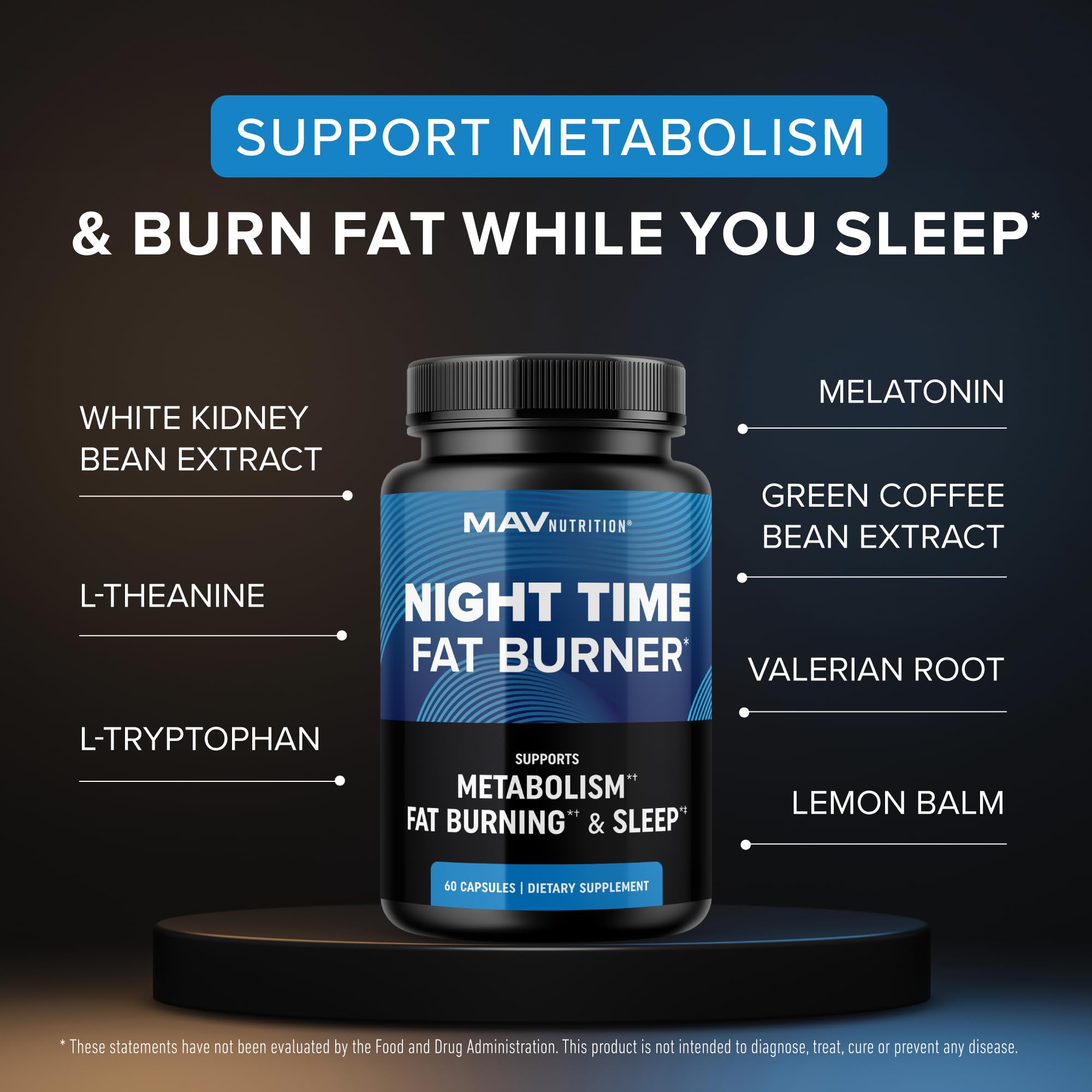 Night Time Fat Burner, Weight Loss & Sleep Support, Appetite Suppressant — Amazon image 2