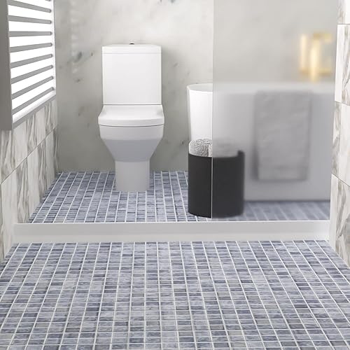 Miniatura 8 de Presa de agua de umbral de ducha de 3 pulgadas de alto, 74 pulgadas, plegable, protector contra salpicaduras de agua para ducha sin curvas, tapón de