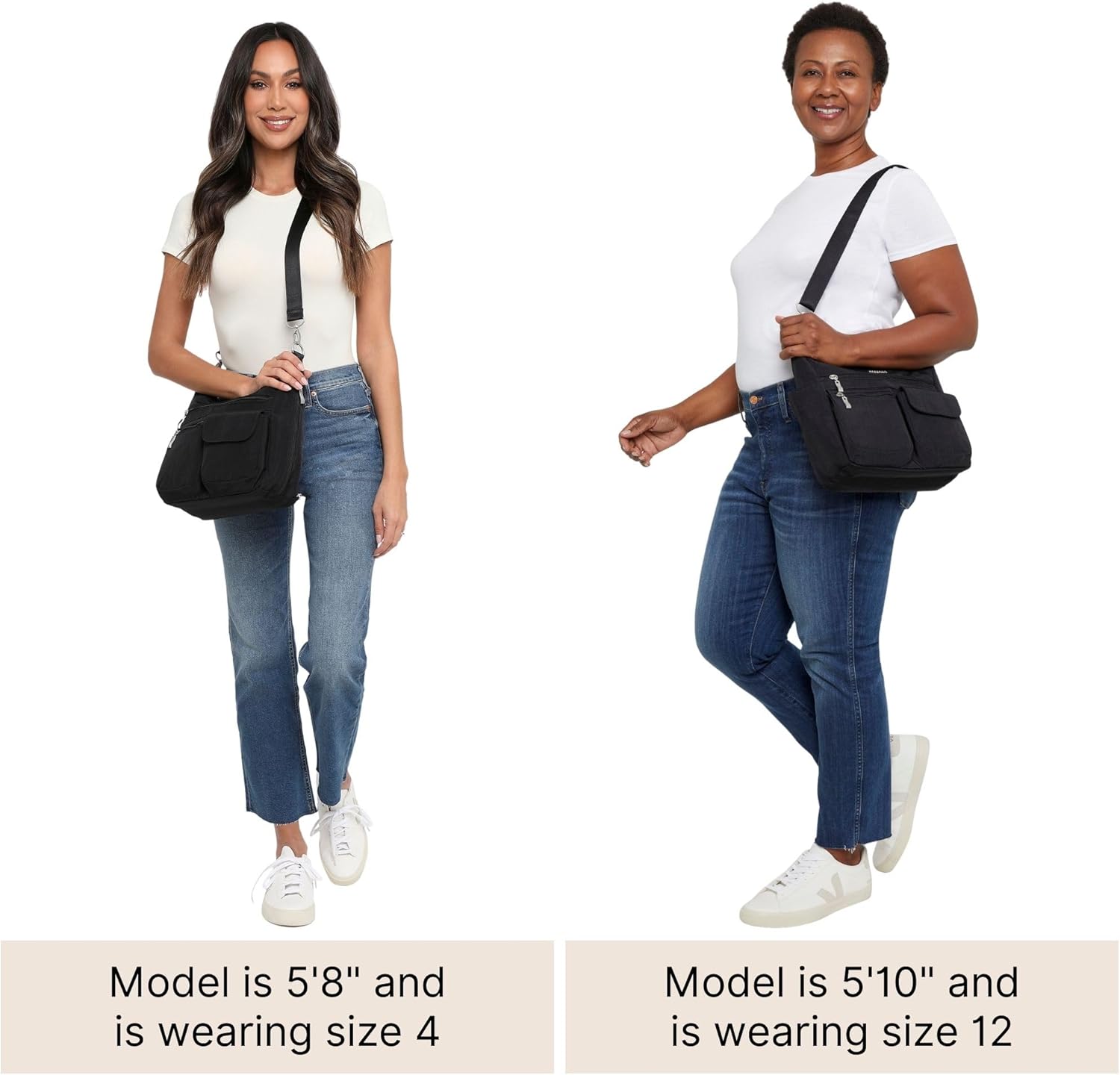 Baggallini Modern Everywhere Crossbody Bag for Women 11x9x4.5 Rfid Hobo Bag
