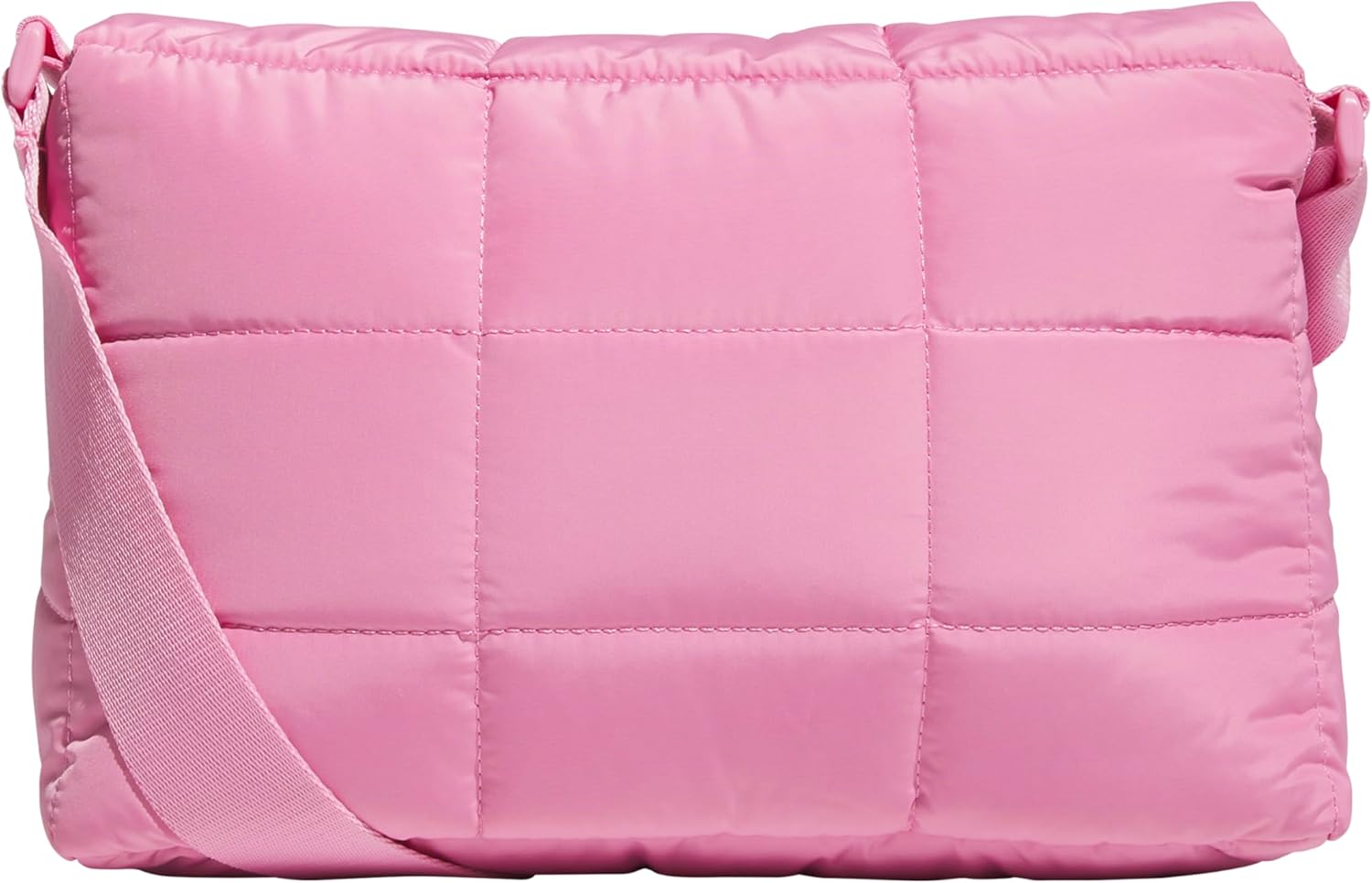adidas Unisex Quilted Crossbody Bag – Soft Cushioned Puffer Purse, Foldover
