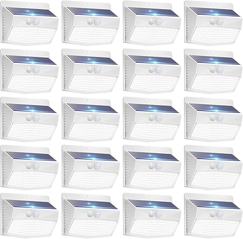 Miniatura 21 de Peasur Paquete de 6 luces solares para exteriores con sensor de movimiento, luces solares de seguridad impermeables con 3 modos de iluminación,