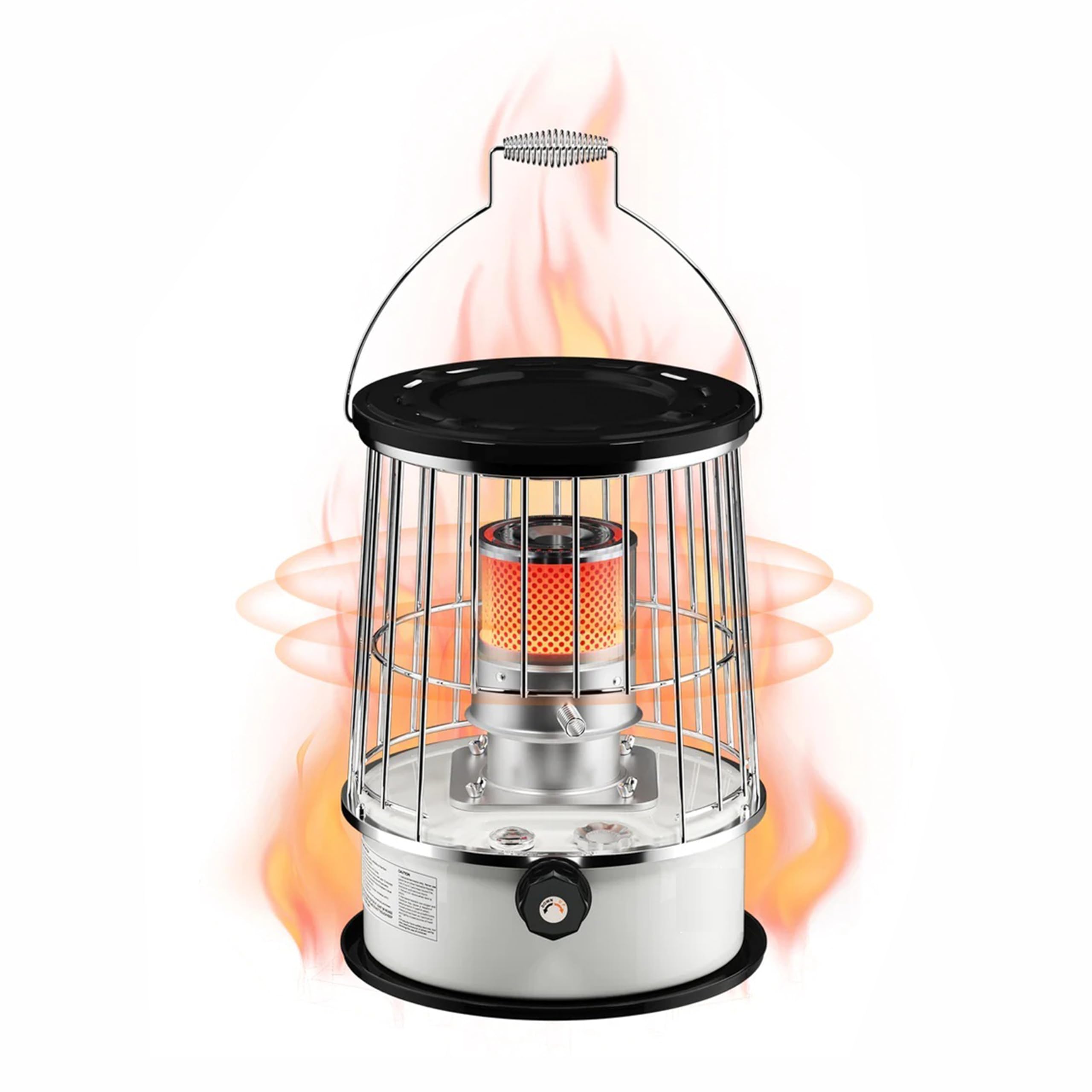 Chauffage à Pétrole Portable 2600W (8900 BTU) - Chauffage d’Appoint au Kérosène 6L avec Protection Anti-Basculement, Capteur d’Oxygène et Arrêt Automatique - Idéal Camping, Atelier, Abri