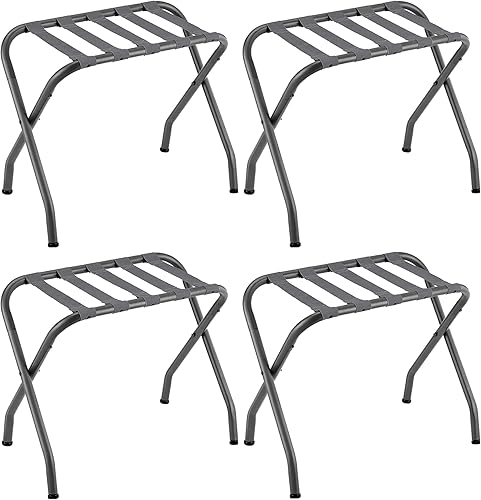 Vista 24 de SONGMICS Portaequipajes plegable de acero, paquete de 4, negro URLR64B-4