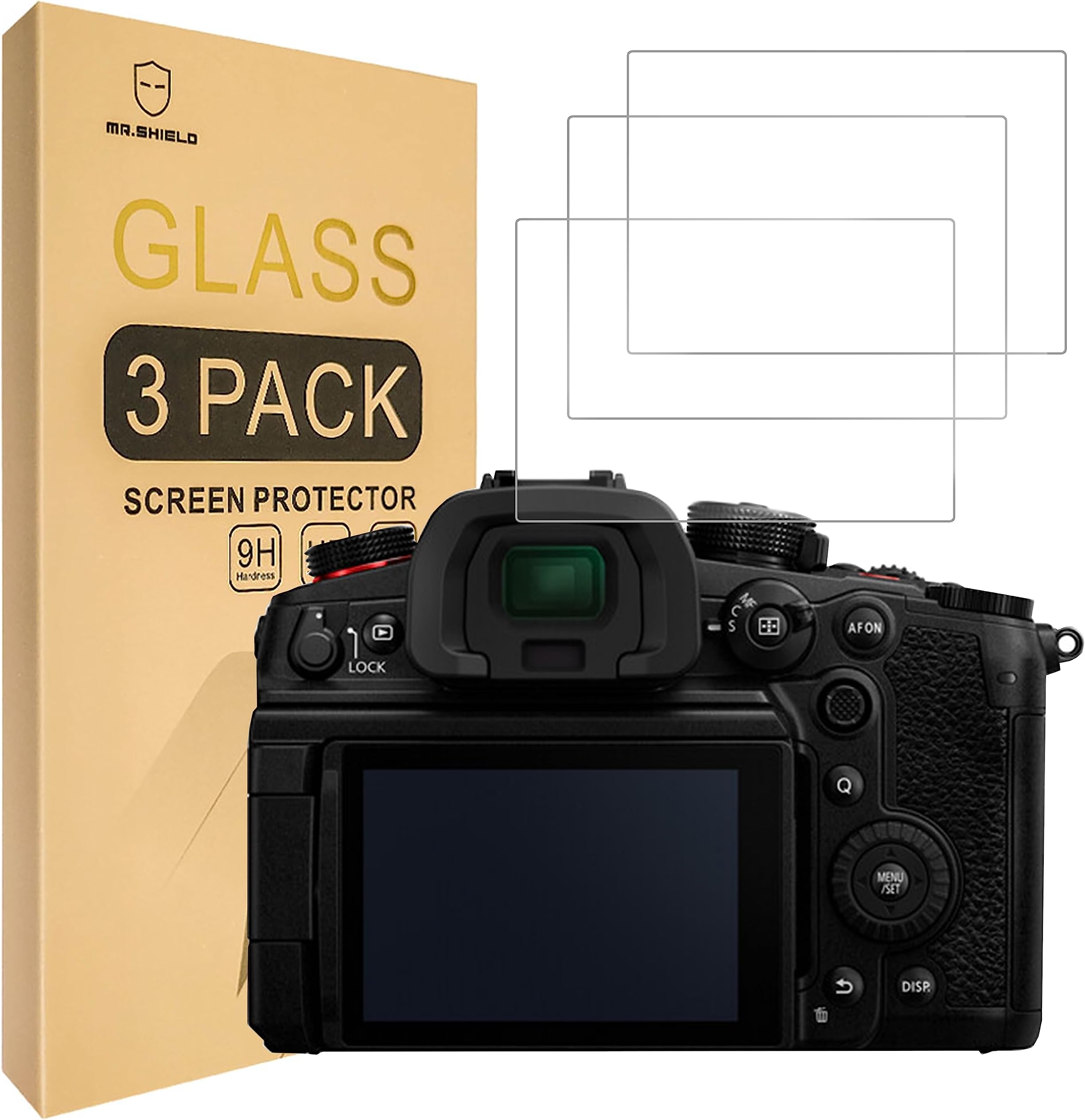 [3-Pack] Screen Protector For Panasonic Lumix S5II /S5M2 / S5IIX / S5, Lumix GX8 / GX85 / GX80, LX10 / LX10 II / LX15 [Tempered Glass] [Japan Glass with 9H Hardness] Screen Protector