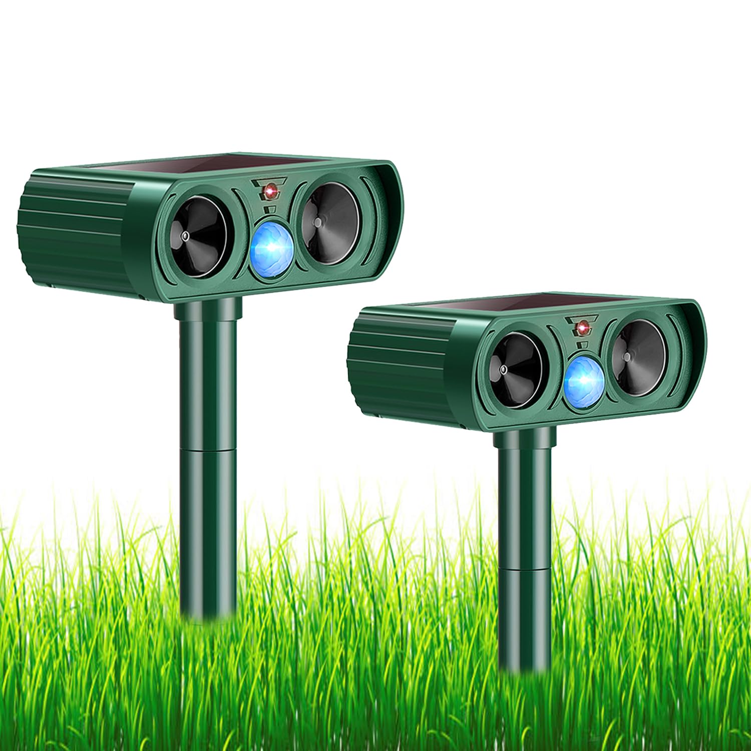 Photo 1 of 2 Pack Solar Ultrasonic Animal Repeller 2026 Waterproof Deer Repellent Devices Flashing Light Deterrent for Rabbits,Dogs, Raccoons, Cats,Rodents, Skunks, Squirrels,Yard Garden Outdoor
