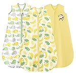 Yoofoss Baby Sleep Sack 6-12 Months Wearable Blanket for Babies 100% Organic Cotton 2-Way Zipper TOG 0.5 Toddler Sleeping Sack 3 Pack, Comfy Lightweight Sleep Sacks