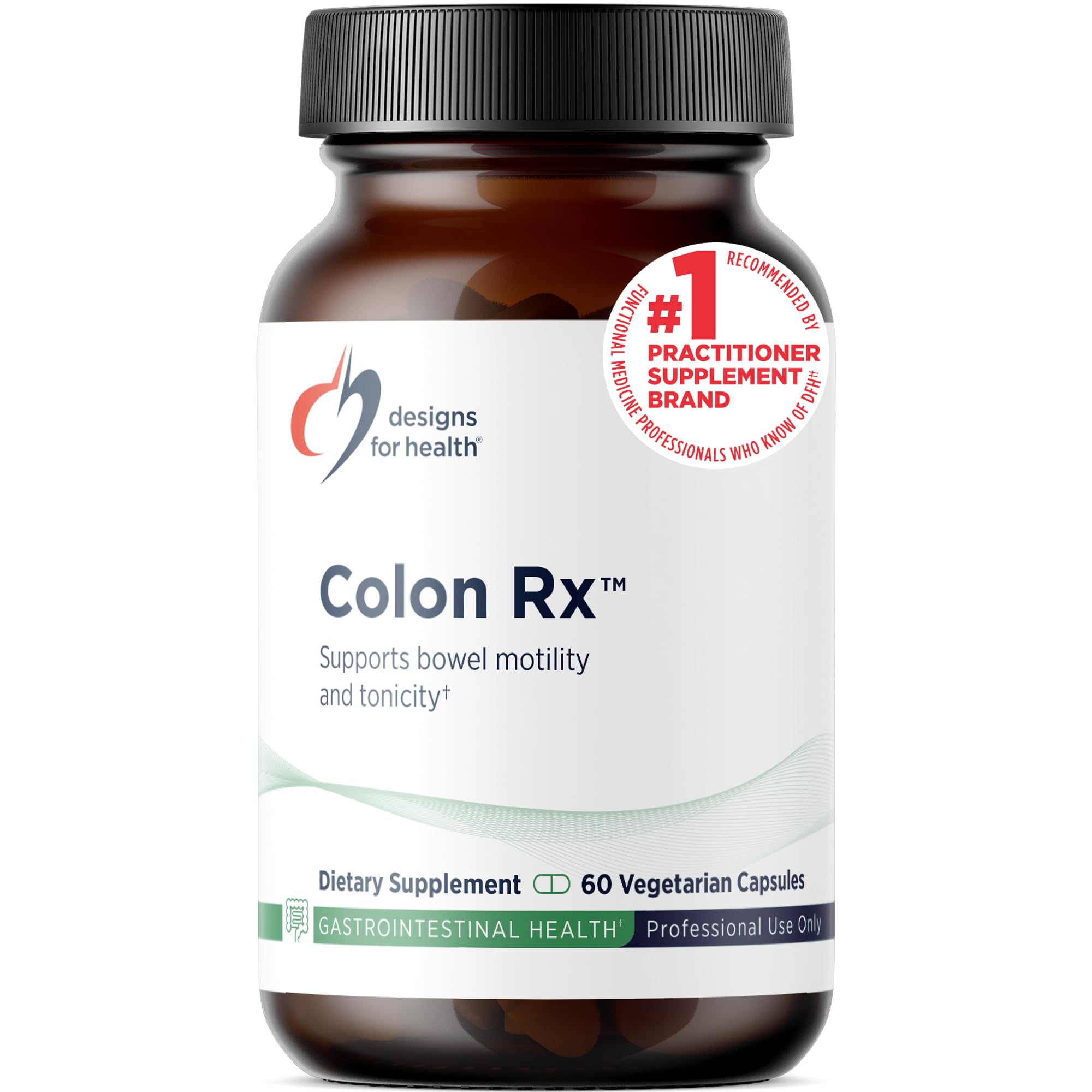 Designs for Health Colon Rx - Magnesium Hydroxide + Triphala to Support Bowel Motility in Those with Occasional Constipation - Non-GMO Herbal Supplement (60 Capsules)